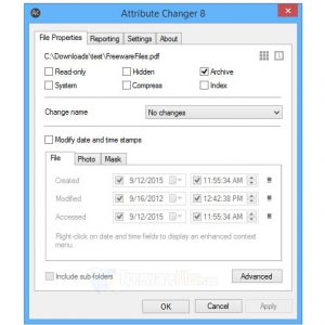 Attribute Changer 11.01 Latest Version 2023 Free Download