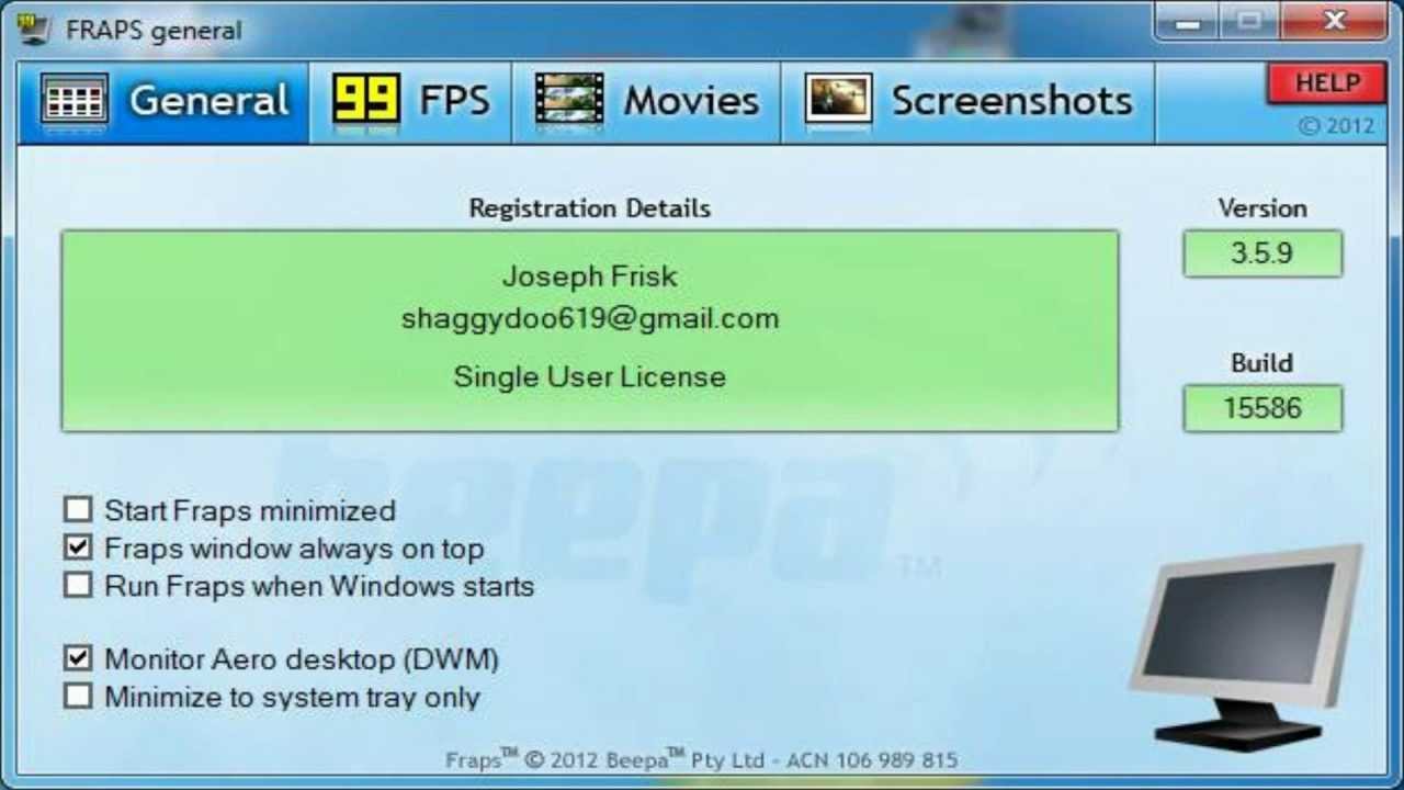 FRAPS 3.6.1 Crack With Serial Key Full Free Download Latest 2023